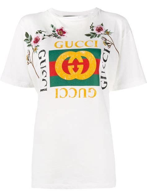 bootleg gucci embroided shirt|Gucci t shirt logo.